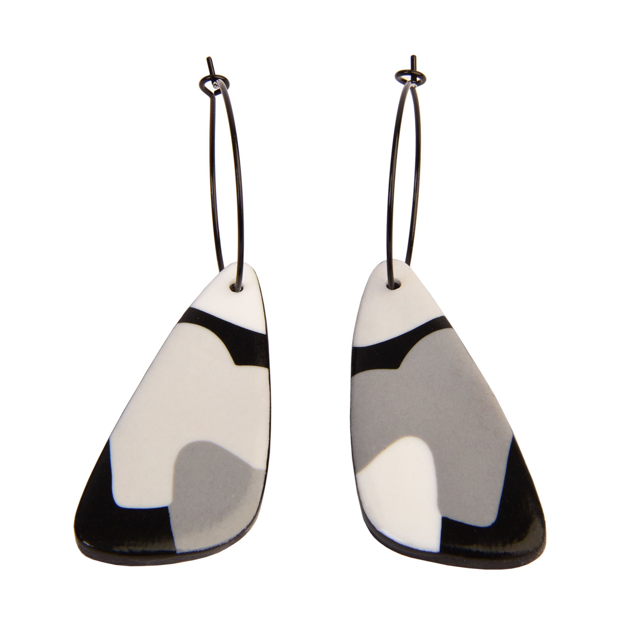 Créoles " black grey white "