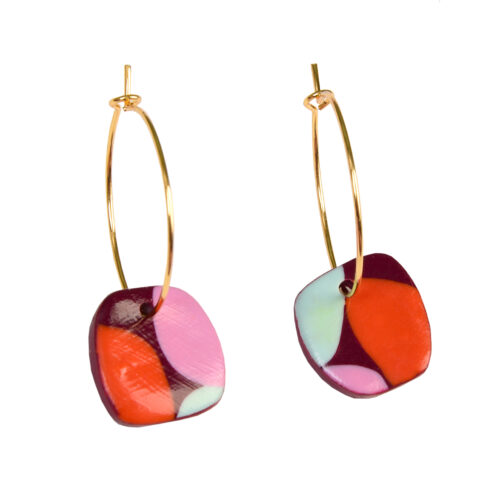 Créoles  "colorées carrées" 2